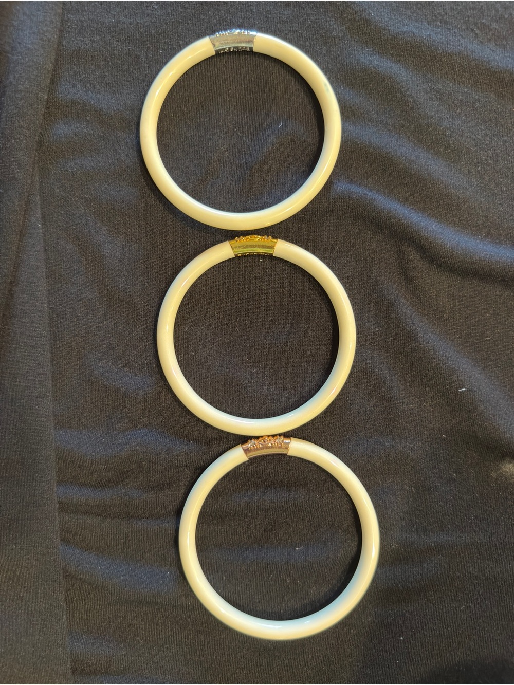 Budhagirl Three Kings All Weather Bangles - Ivory, M - Picture 5 of 8